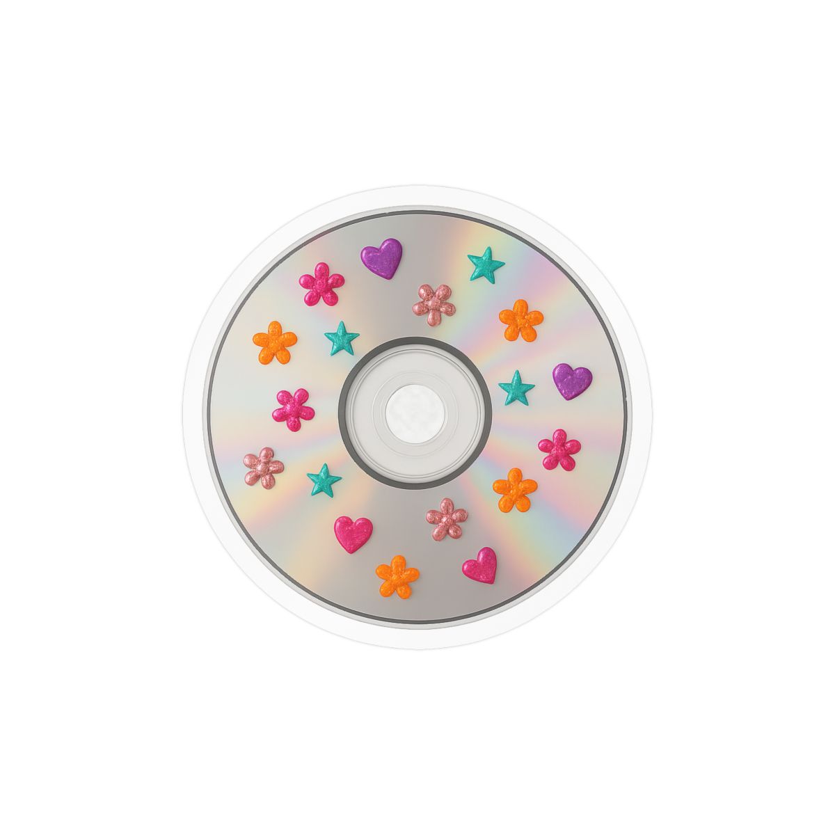 Aesthetic CD Sticker Kiss-Cut Stickers | Zara Larson Addison Rae, Summer aesthetic, Laptop Decal - alternate angle 2, merchandise
