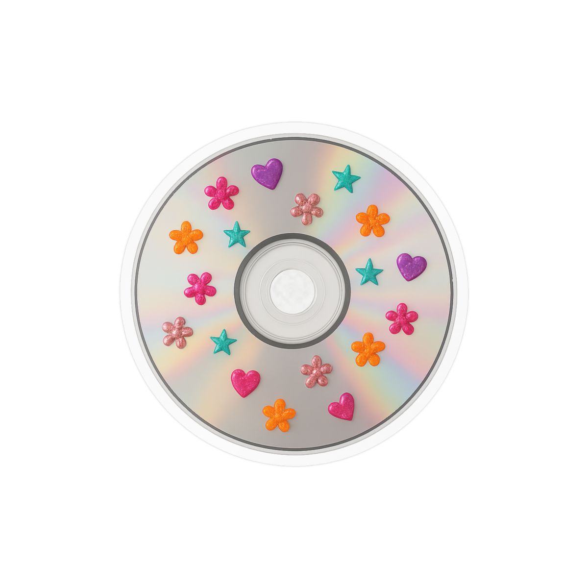 Aesthetic CD Sticker Kiss-Cut Stickers | Zara Larson Addison Rae, Summer aesthetic, Laptop Decal - alternate angle 3, merchandise