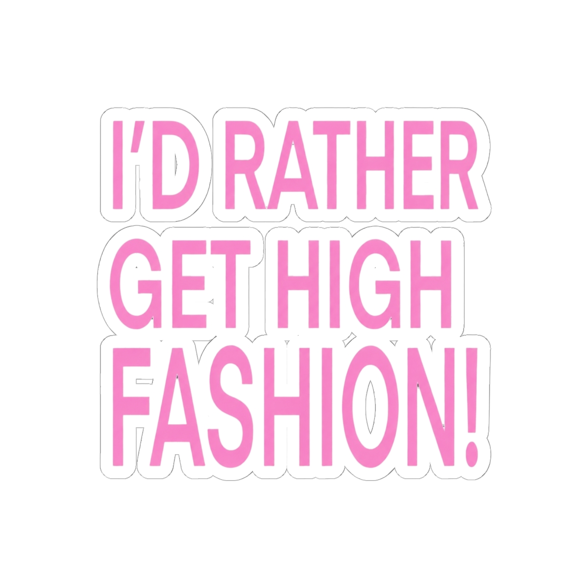 Addison Rae High Fashion Sticker | Chic TikTok Glam Vinyl Decal