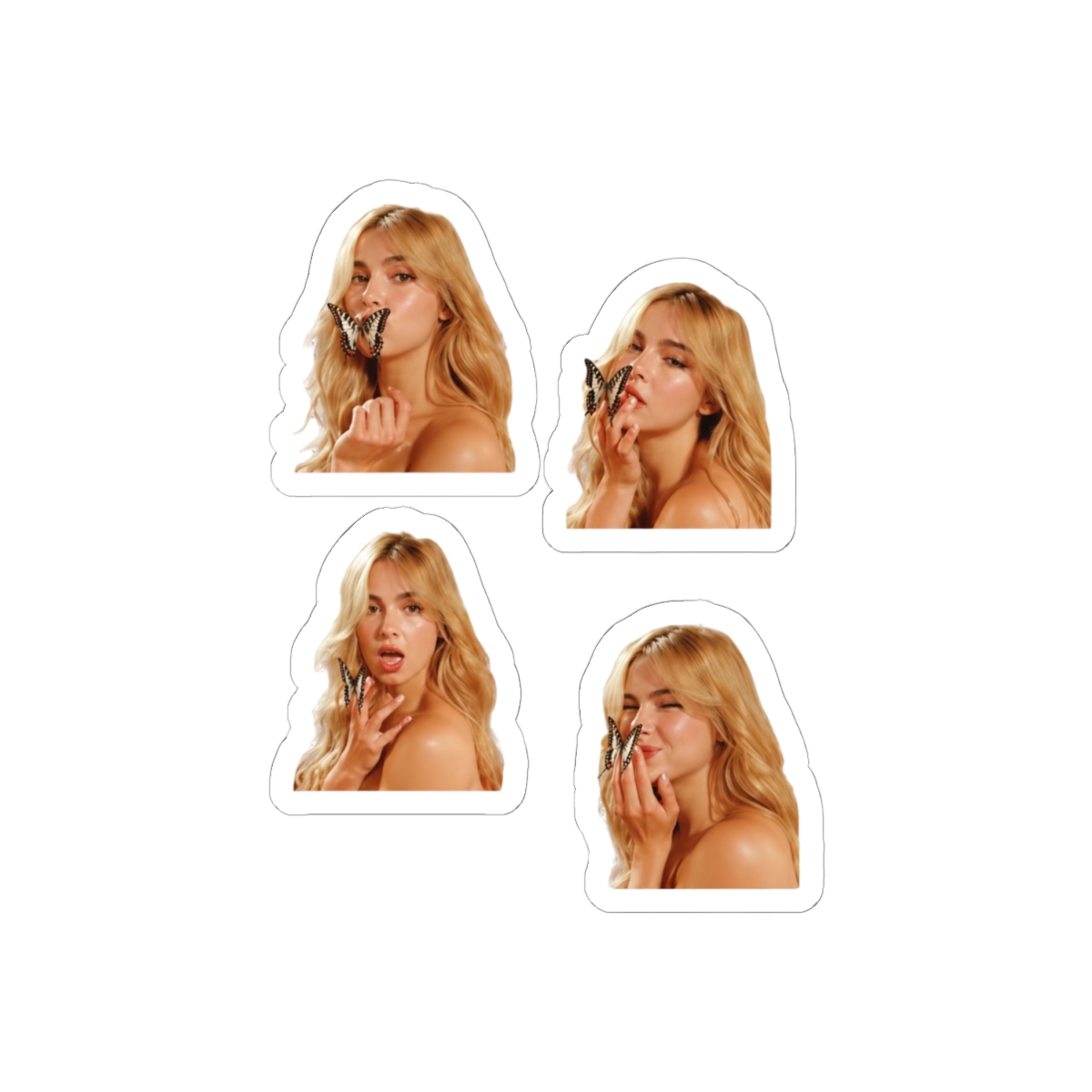 Addison Rae Butterfly Photoshoot Sticker Set | Ethereal Vinyl Decals - alternate angle 1, merchandise