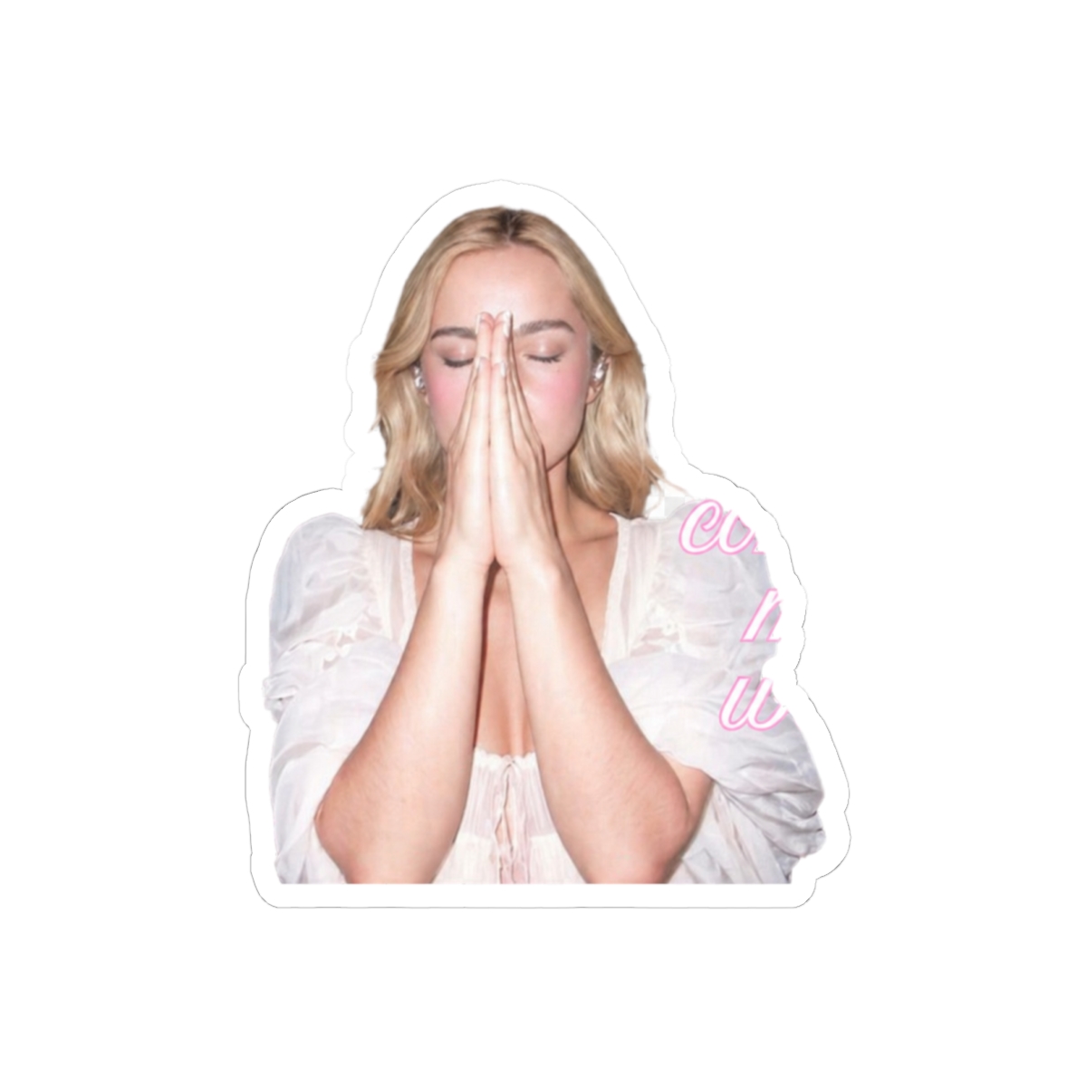 Addison Rae Headphones Manifesting Sticker - TikTok Fan Vinyl Decal