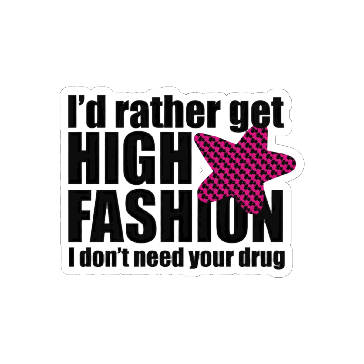 High Fashion Addison Sticker | Sleek Minimalist Vinyl Decal - Addison Rae official Stickers merch