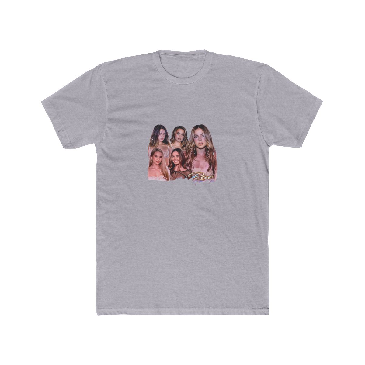 Black T Shirt with the name "ADDISON" in a gradient font. The shirt features a collage of images of a woman. The shirt also has the text "Rae Mararui" in a cursive font - alternate angle 5, merchandise