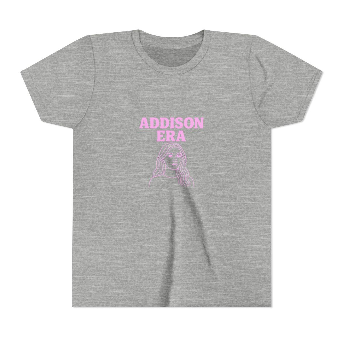 Addison Era Pink Portrait | Addison Rae Kids Tee, TikTok Fan Shirt, Concert Gift - alternate angle 5, merchandise